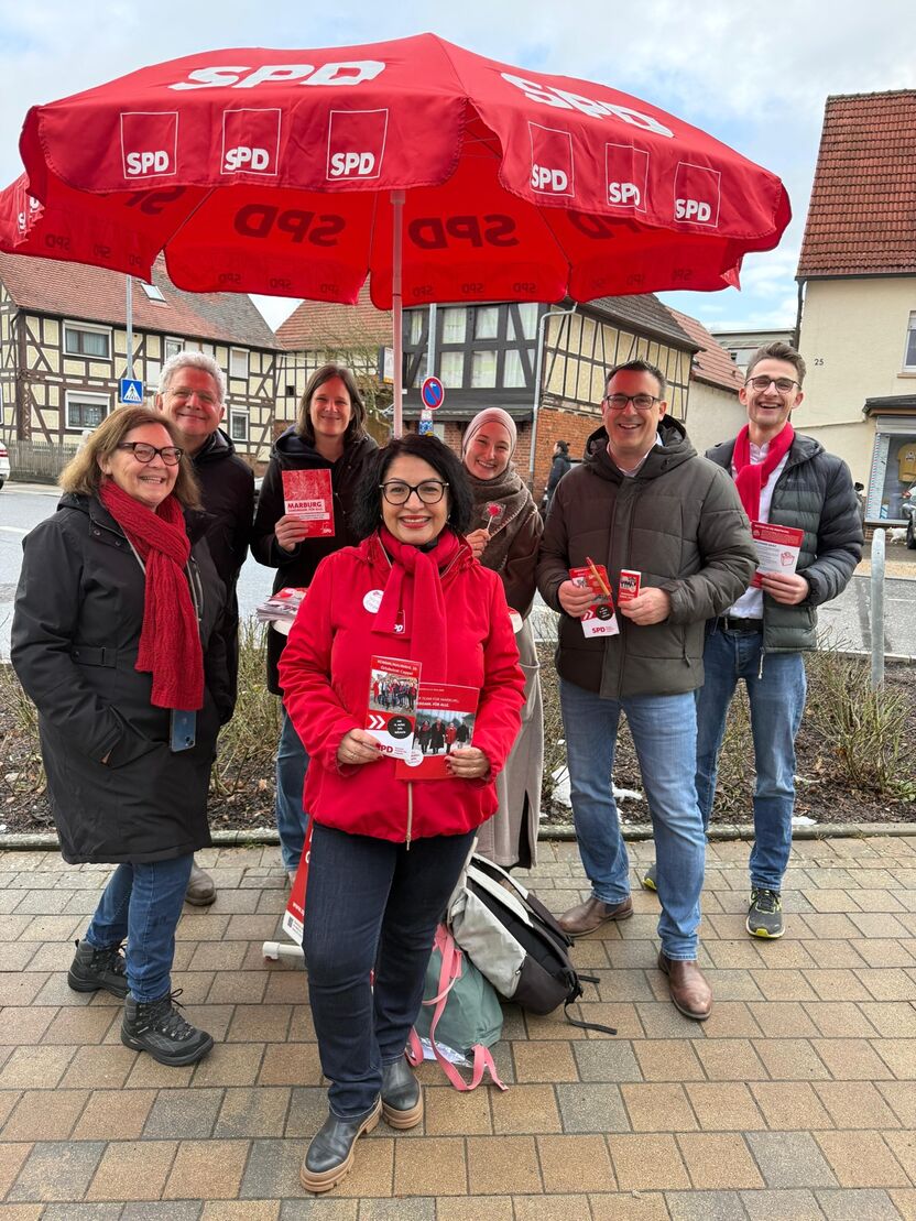 Wahlkampfstand der Cappeler SPD